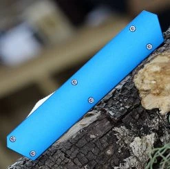 Boker Plus USA Kwaiken OTF Automatic Blue Alum (3.2" D2 Satin) 06EX550 -Knives Sales BOK06EX550.4 74934.1650043951