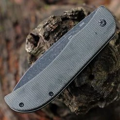 Boker Plus Exskelibur I Front Flipper Olive Green Micarta (3.5" Blk SW) 01BO359 -Knives Sales BOP01BO359.3 52887.1651599612