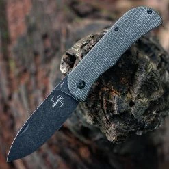 Boker Plus Exskelibur II Framelock Olive Green Micarta (2.8" Blk SW) 01BO367