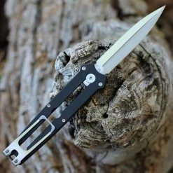 Boker Plus Slike Manual OTF - Black G10 (3" D2 Satin Dagger) 01BO411 -Knives Sales BOP01BO411.1 28365.1649703960