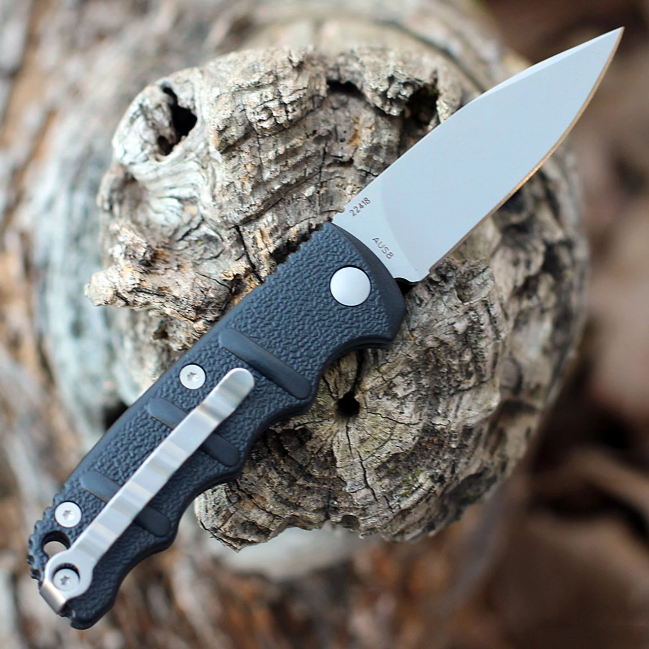 Boker Plus Kalashnikov Mini 01KALS73N, 2.5" Bead Blast AUS-8 Plain Blade, Black Aluminum Handle 4 Boker Plus Kalashnikov Mini 01KALS73N, 2.5" Bead Blast AUS-8 Plain Blade, Black Aluminum Handle - Image 2