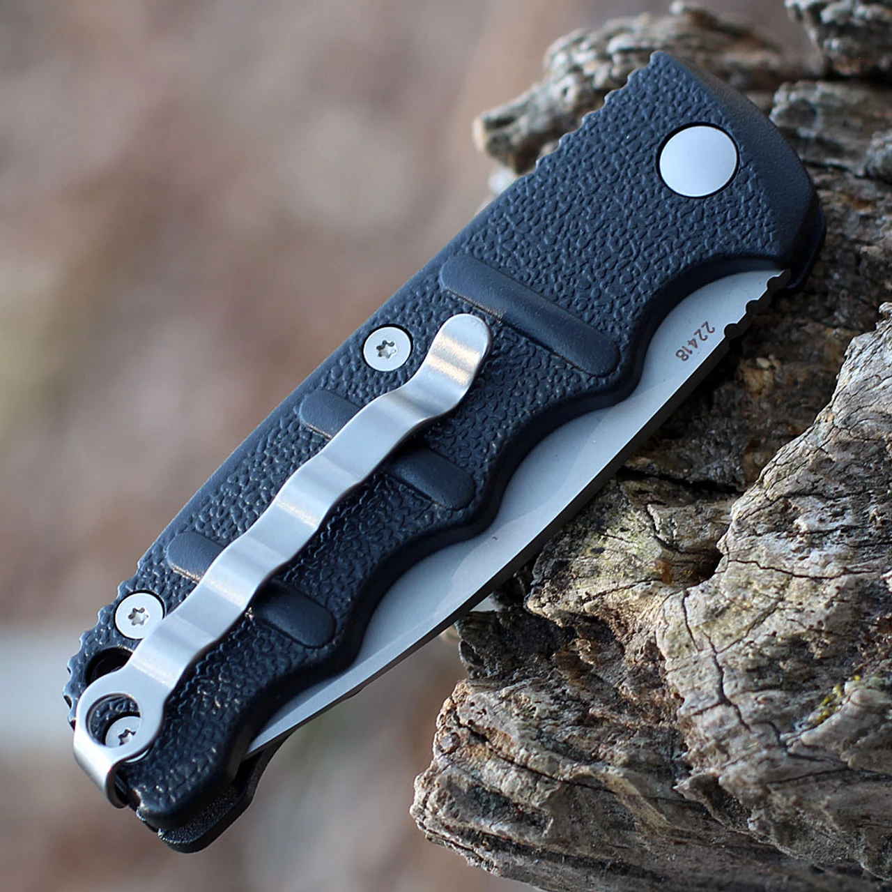 Boker Plus Kalashnikov Mini 01KALS73N, 2.5" Bead Blast AUS-8 Plain Blade, Black Aluminum Handle 5 Boker Plus Kalashnikov Mini 01KALS73N, 2.5" Bead Blast AUS-8 Plain Blade, Black Aluminum Handle - Image 3