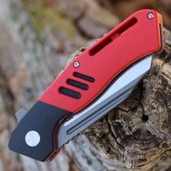 Bestech Rockface - Red / Blk G10 (3.4" D2 Two Tone) BG46C -Knives Sales BTKG46C.2 82808.1645036195