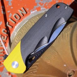 Bestech Airstream - Blk / Yellow G10 (3.9" D2 Two Tone Drop Point) BG47A -Knives Sales BTKG47A.4 36135.1645031705