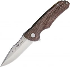Buck 841 Sprint Pro Flipper -Burlap Micarta (3" S30V Satin) 12135