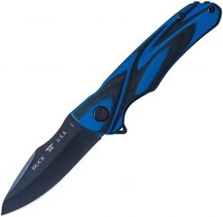 Buck 842 Sprint Ops Pro Flipper - Black/Blue G10 (3" S30V Blk) 12134