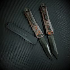 Heretic Manticore S OTF Automatic Orange Camo CF /Blk Alum (2.6" DLC Bowie) H022B-6A-ORCF
