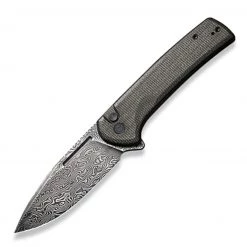CIVIVI Conspirator Button Lock Green Micarta (3.5"Blk Hand Rubbed Damascus) C21006-DS1