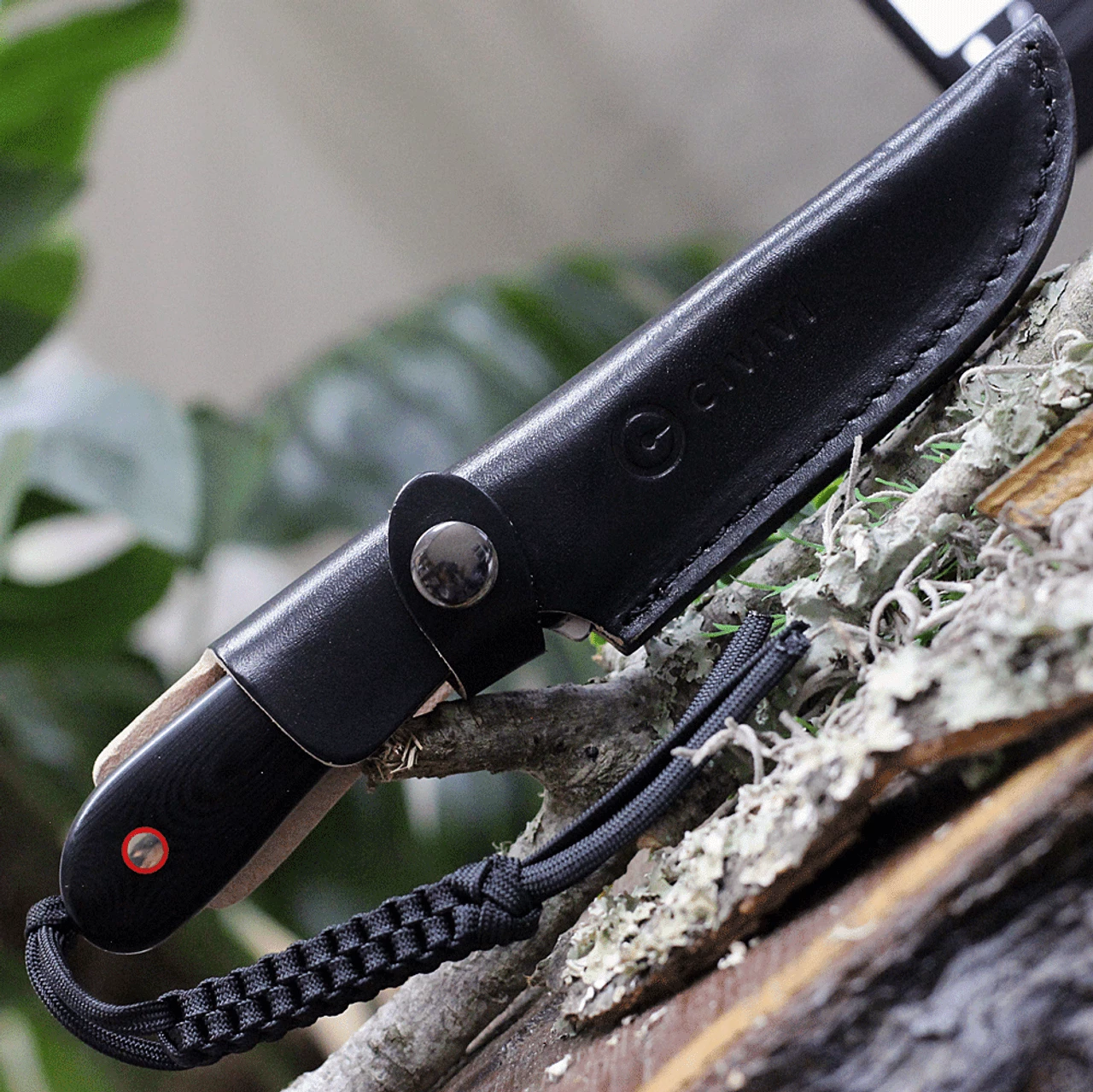 CIVIVI Elementum Fixed Blk Contoured G10 w/Leather Sheath (4" Satin) C2104A 4 CIVIVI Elementum Fixed Blk Contoured G10 w/Leather Sheath (4" Satin) C2104A - Image 2
