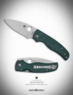 Spyderco Shaman Knifeworks Exclusive Forest Green G10 (3.5" C8TS 204P) C229GPDGR -Knives Sales C229GPDGR.1 46523.1660840259