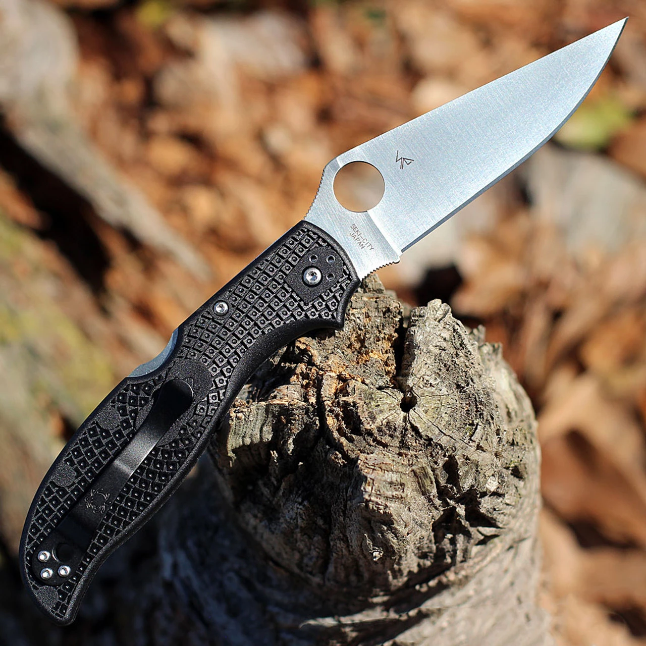 Spyderco Stretch 2 XL Lightweight Blk FRN (4" VG-10 Satin) C258PBK 4 Spyderco Stretch 2 XL Lightweight Blk FRN (4" VG-10 Satin) C258PBK - Image 2