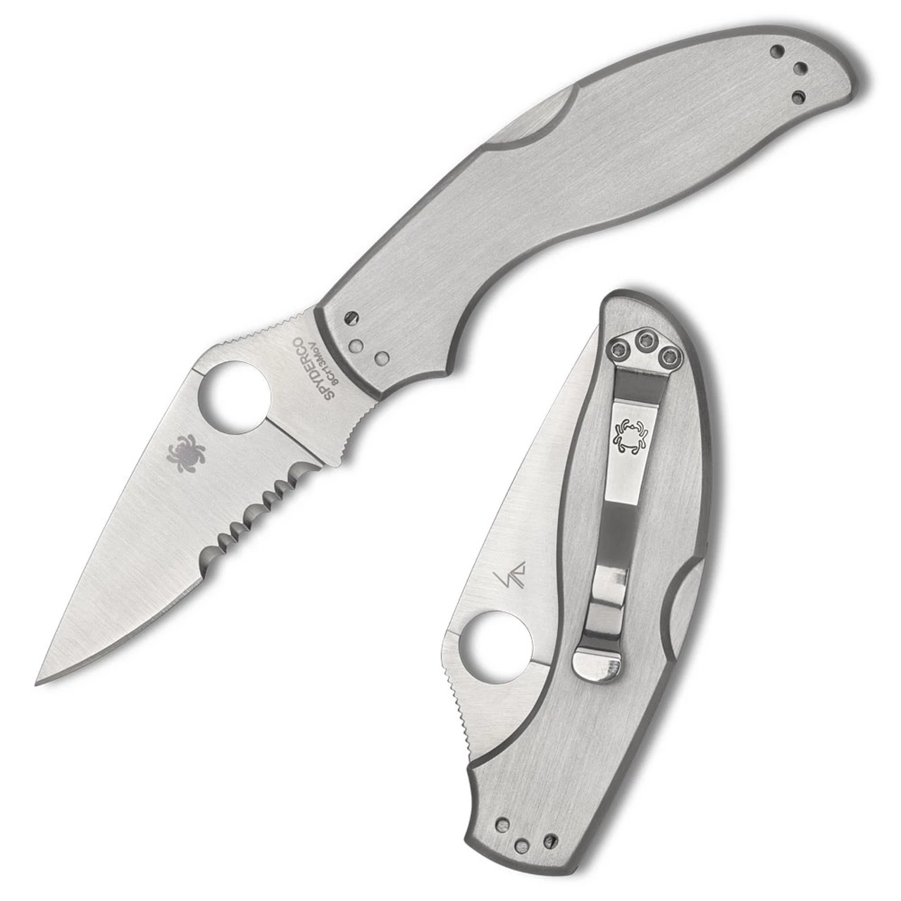 Spyderco UpTern - Stainless Steel (2.82" 8Cr13MoV SS) C261PS 3 Spyderco UpTern - Stainless Steel (2.82" 8Cr13MoV SS) C261PS