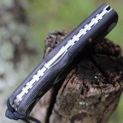 Castillo Knives Muralla Folding Lockback, C2TBM, 3.5" Sandvik 14C28N Plain Blade, Twilight Blue Micarta Handle -Knives Sales C2TBM.2 78136.1636049741