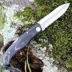 Castillo Knives Muralla Folding Lockback, C2TBM, 3.5" Sandvik 14C28N Plain Blade, Twilight Blue Micarta Handle -Knives Sales C2TBM 32975.1636049741