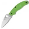 Spyderco UK Penknife Salt Green FRN (3" LC200N Satin Serrated) C94SGR -Knives Sales C94SGR 45305.1657550842