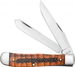 Case Trapper 2021 Halloween 10599 Orange Natural Bone Handle w/ Box (6254 SS)
