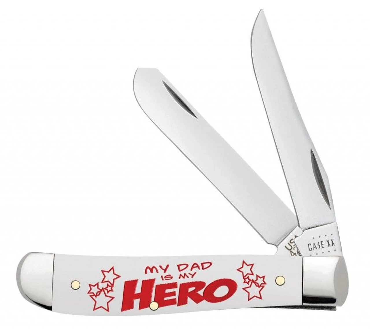 Case Mini Trapper 10604 My Dad Is My Hero - White Bone (4207 SS) 3 Case Mini Trapper 10604 My Dad Is My Hero - White Bone (4207 SS)