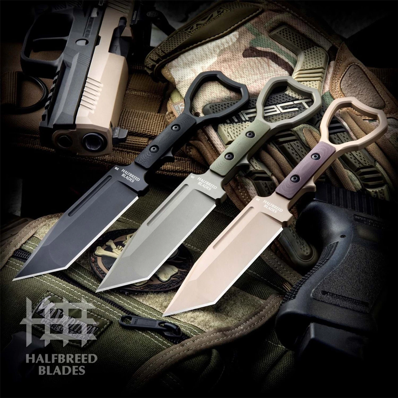 Halfbreed CCK-02 Compact Clearance Knife Dark Earth G10 (3.9" Tan Tanto) CCK-02 DE 3 Halfbreed CCK-02 Compact Clearance Knife Dark Earth G10 (3.9" Tan Tanto) CCK-02 DE