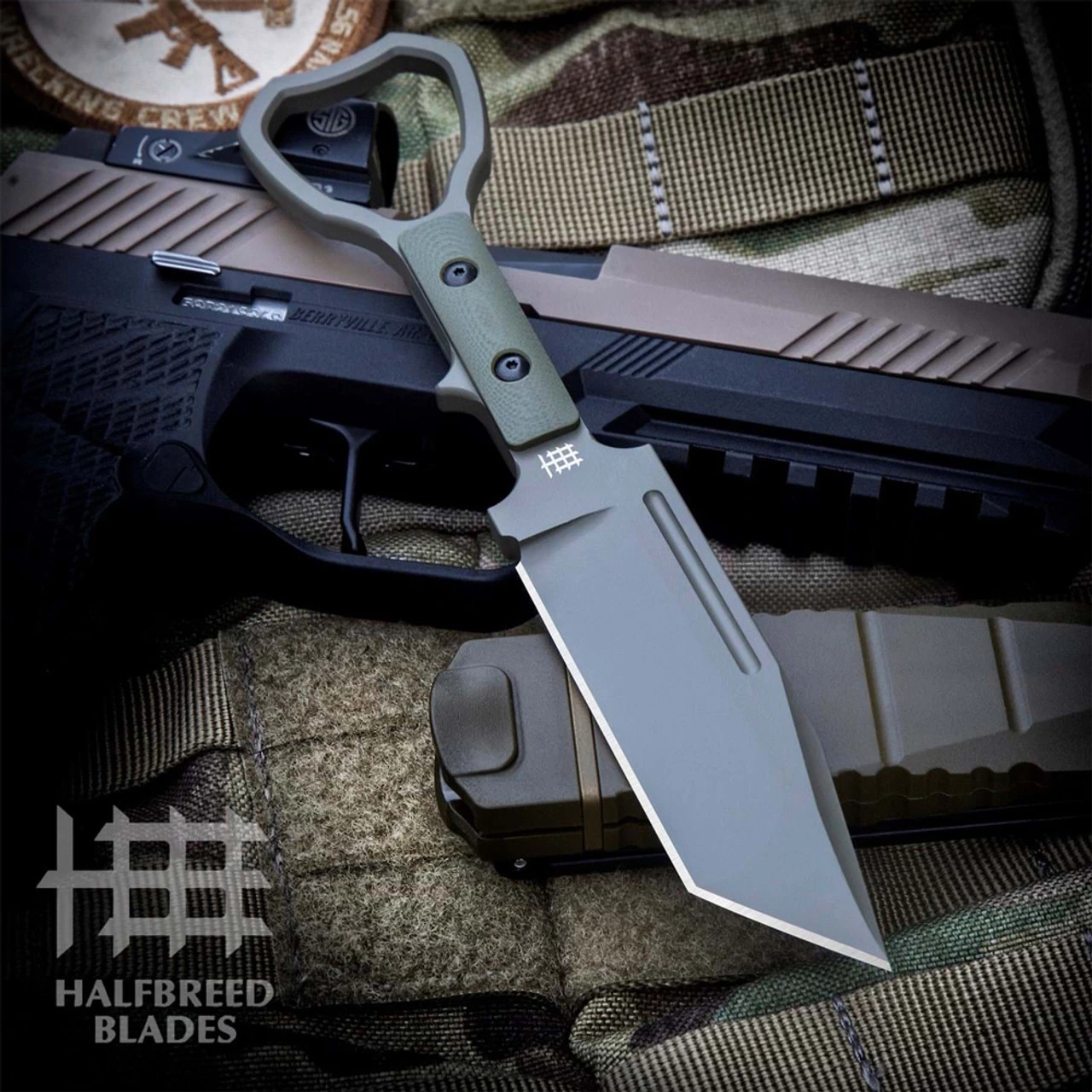 Halfbreed CCK-02 Compact Clearance Knife Ranger Green G10 (3.9" Green Tanto) CCK-02 OD 4 Halfbreed CCK-02 Compact Clearance Knife Ranger Green G10 (3.9" Green Tanto) CCK-02 OD - Image 2