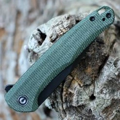 CIVIVI Mini Sandbar Green Micarta w/Ti Clip (3" Blk SW Nitro-V) C20011-3 -Knives Sales CIVC200113.3 51400.1652897317