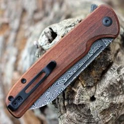 CIVIVI Chevalier Button Lock Cuibourtia Wood (3.5" Blk Damascus) C20022-DS1 -Knives Sales CIVC20022 DS1.3 70620.1652899884