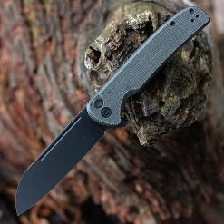 CIVIVI Chevalier Button Lock Green Micarta (3.5" Blk 14C28N) C20022-2