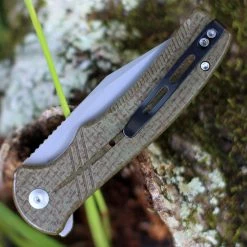 CIVIVI Cogent Button Lock - Green Coarse Micarta (3.47" BB 14C28N) C20038D-5 -Knives Sales CIVC20038D5.3 29233.1658157279