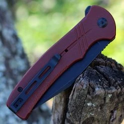 CIVIVI Cogent Button Lock - Burgundy G10 (3.5" Blk Serr) C20038E-2 -Knives Sales CIVC20038E2.3 24304.1638389565