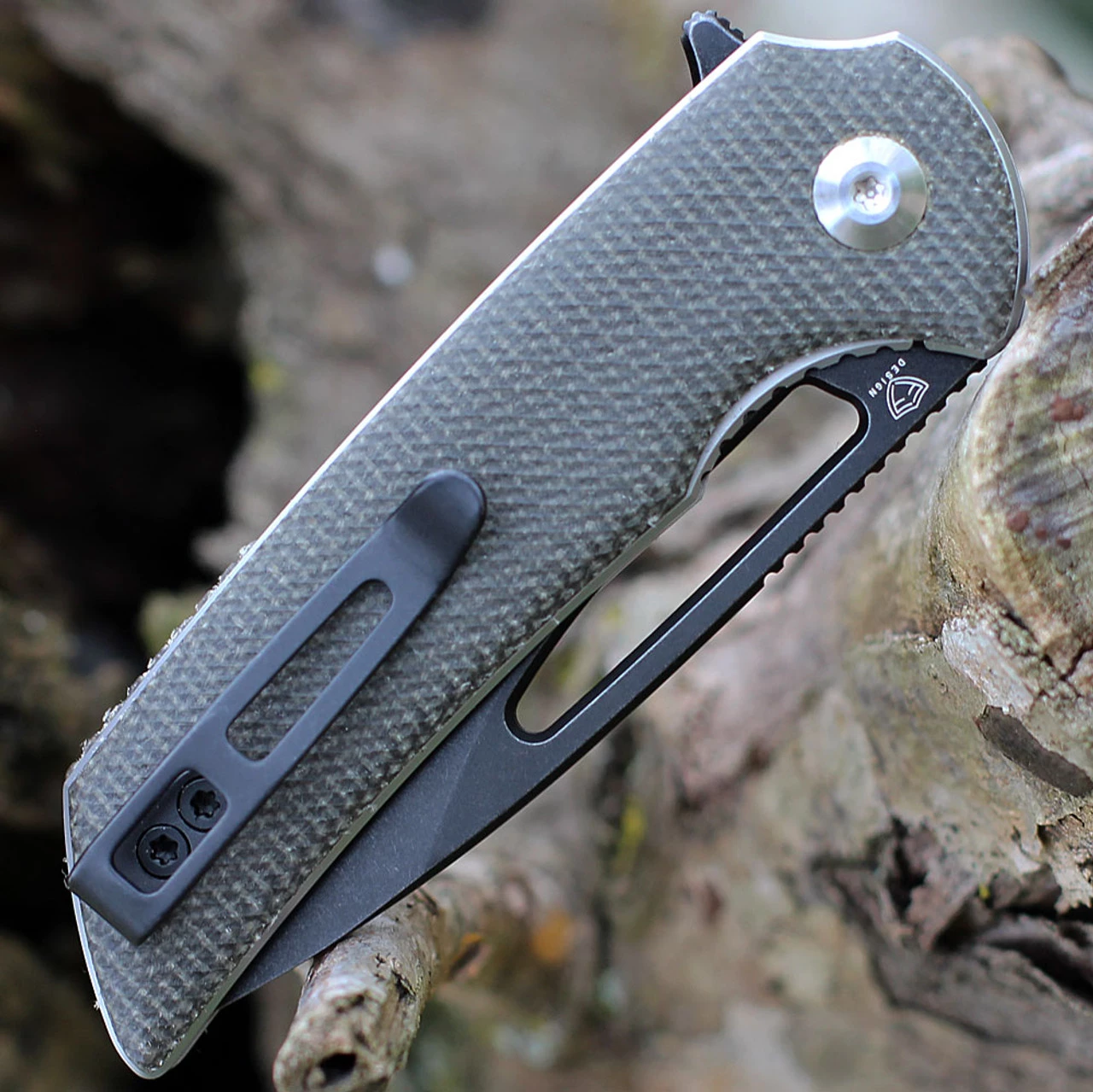 CIVIVI Odium Flipper - Dark Green Micarta (2.6" Blk SW D2) C2010G 6 CIVIVI Odium Flipper - Dark Green Micarta (2.6" Blk SW D2) C2010G - Image 4