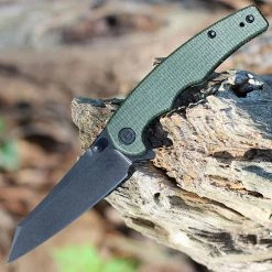 CIVIVI P87 Folder - Green Micarta (2.90" Nitro-V Blk SW) C21043-3