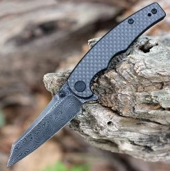 CIVIVI P87 Folder - Twill CF G-10 (2.90" Damascus) C21043-DS1