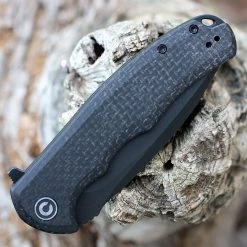 CIVIVI Praxis Flipper Blk Coarse Micarta (3.8" Blk SW 9Cr18MoV) C803G -Knives Sales CIVC803G.3 32640.1652900446