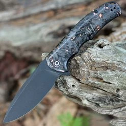 CIVIVI Praxis Flipper - Copper Shred CF (3.75" 9Cr18MoV Blk SW) C803I