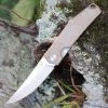 GiantMouse ACE Clyde - Natural Micarta with Brass (3" Elmax SW) 1 GiantMouse ACE Clyde - Natural Micarta with Brass (3" Elmax SW) -Knives Sales CLYDE NAT MICARTA.3 93930.1638463849