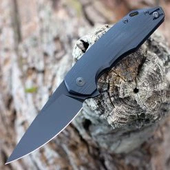 GiantMouse ACE Corta Folder - Black G10 (3" M390 Blackout)
