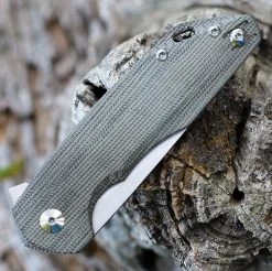 GiantMouse ACE Corta Folder - Green Canvas Micarta (3" M390 SW) -Knives Sales CORTA GRN CANVAS.4 77083.1651159750