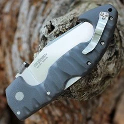 Cold Steel Spartan Tri-Ad Lockback Gray (4.5" AUS 10A Serrated) 21SS -Knives Sales CS21SS.3 24955.1650380187