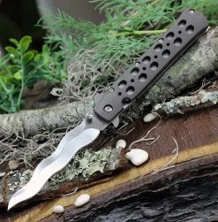 Cold Steel 4" Kris Ti-Lite Folding Knife 26SK4, 4" AUS-10A Satin Plain Blade, Flat Dark Earth Zytel Handle