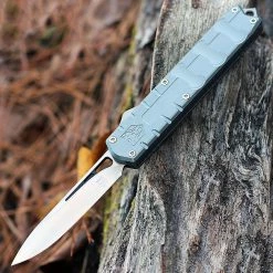 CobraTec Enforcer OTF Automatic - Grey Alum. (3.25" M390 Satin) CTEGRYM390DNS