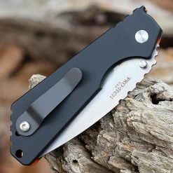 Pro-Tech + Strider SnG "Maker's Choice" Automatic Red, Orange and Black Micarta -Knives Sales CUSTOM 1.2 21473.1647976600