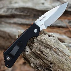 Pro-Tech + Strider SnG "Maker's Choice" Automatic Red, Orange and Black Micarta -Knives Sales CUSTOM 1 73860.1647976600