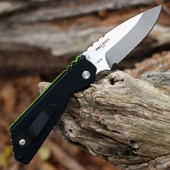 Pro-Tech + Strider SnG "Maker's Choice" Automatic - Lime Green Micarta -Knives Sales CUSTOM 4.1 06136.1647976311