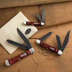 Case Peanut 27811 Smooth Maple Burl Wood (7220 DAM) Damascus -Knives Sales Case Maple Burl Wood Damascus 14115.1638465811