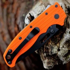 Demko AD20.5 Shark Lock Orange (3" AUS-10A Clip Point Blk) -Knives Sales DEMAD205F13B.2 53119.1647370590