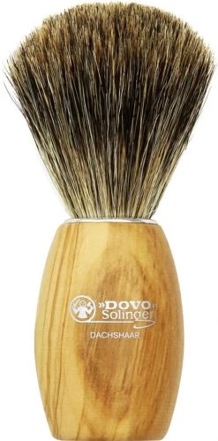 Dovo Shaving Brush - Olive Wood (5.25" Badger Hair Bristles) 918106