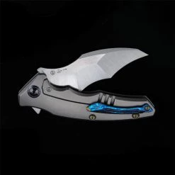 Maxace Dragon Gray Ti /Gold Spacer (3.9" M390 Satin) MDG02 7 Maxace Dragon Gray Ti /Gold Spacer (3.9" M390 Satin) MDG02 -Knives Sales Dragon Back Gold 32398.1654808530