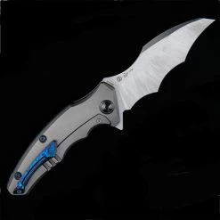 Maxace Dragon - Gray Ti /Blue Spacer (3.9" M390 Satin) MDG01 -Knives Sales Dragon Back Blue 80989.1654809585