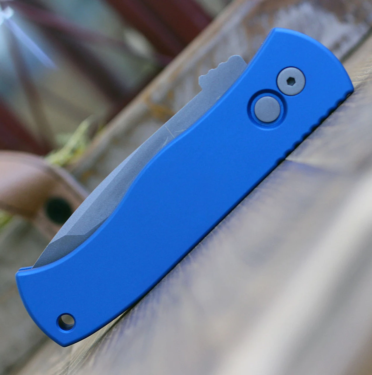 Pro-Tech Emerson CQC7 Blue Alum (3.75" 154CM Blasted Tanto) E7T01-BLUE 6 Pro-Tech Emerson CQC7 Blue Alum (3.75" 154CM Blasted Tanto) E7T01-BLUE - Image 4