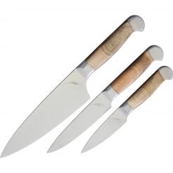 Ferrum Estate 3pc Kitchen Set, American Steel Full Tang Blades, Maple Wood Handles -Knives Sales FEE0300.2 34188.1609866988