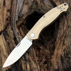 GiantMouse ACE Farley Slipjoint - Brass (2.8" M390 Satin)